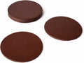 Getränkeuntersetzer – hitzebeständig, aus PU-Leder, recycelbar, wasserbeständig, 10 cm, 3 mm, braun