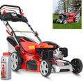 HECHT Benzin-Rasenmäher 196ccm, 56cm Schnitt, Elektrostart, 70l Fangkorb, 4-Gang-Antrieb, Mulch, Seitenauswurf